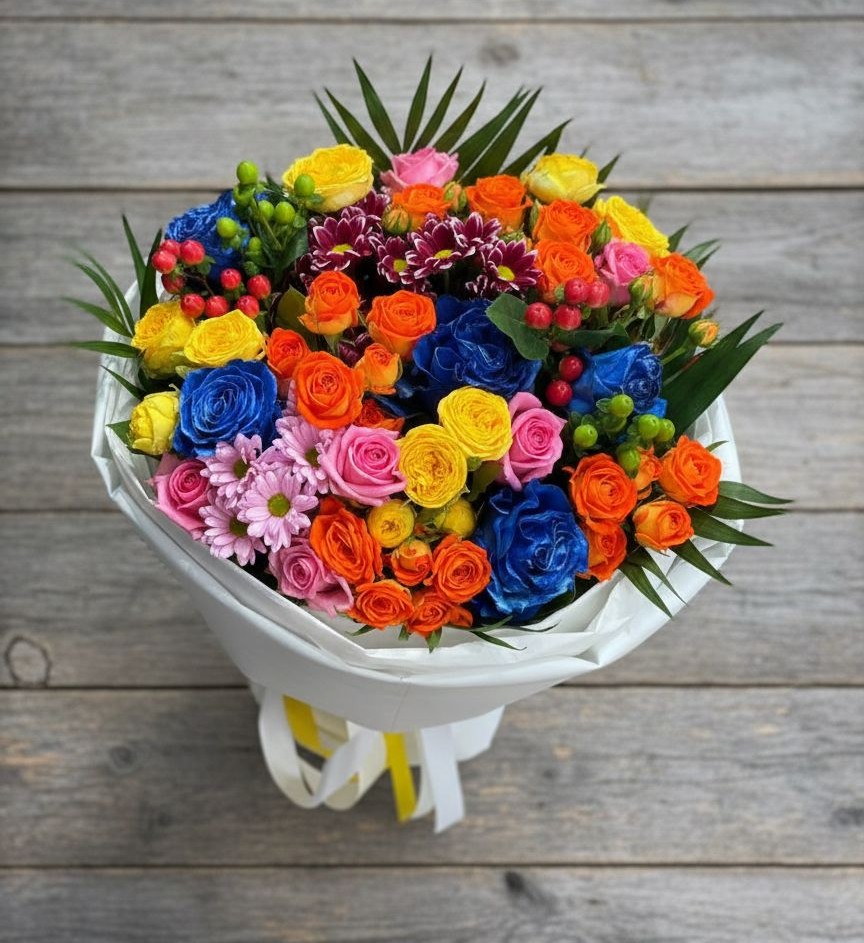 Букет цветов из: Розы и Хризантемы в Потьме