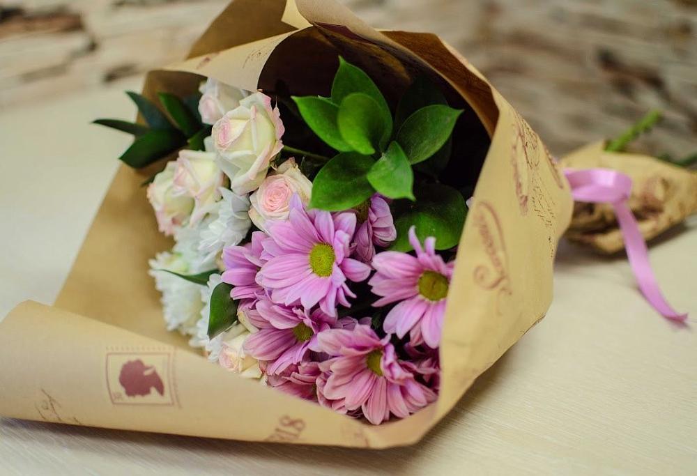 Букет цветов из: Розы и Хризантемы в Потьме