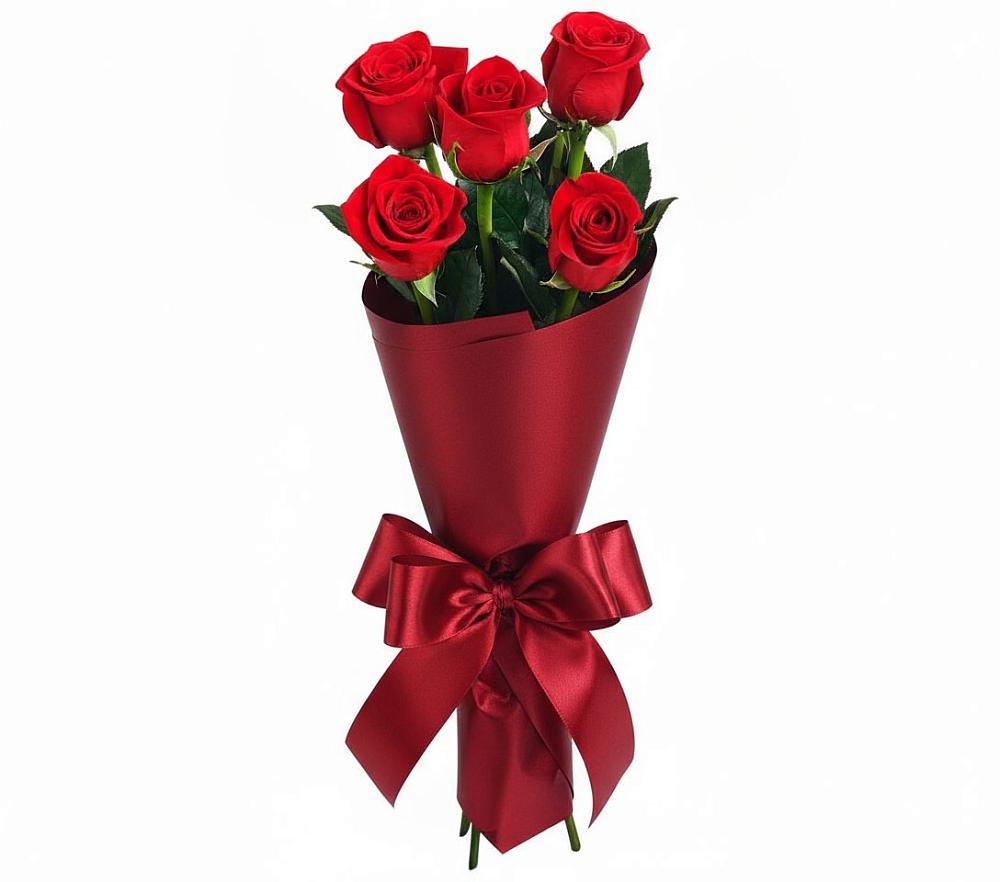 Букет 5 Красных роз Эдлесс Лав в Потьме