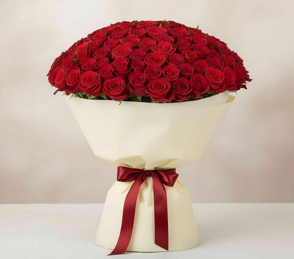Букет 101 Красная роза Милано в Потьме