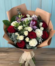 Букет цветов из:  Розы и Альстромерии в Потьме