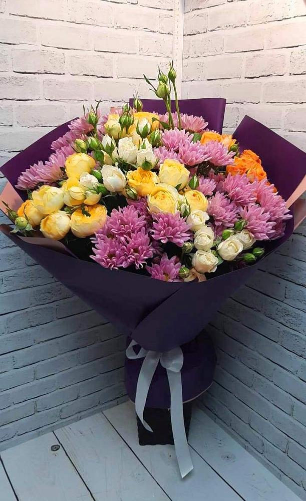 Букет цветов из: Хризантемы и Розы в Потьме