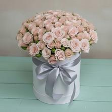 Цветочная композиция из Розы в шляпной коробке #REPLACE_PRED# Потьме