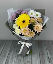 Букет цветов из:  Розы, Герберы и Хризантемы в Потьме