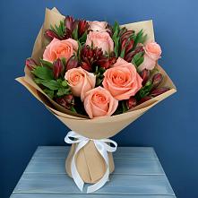 Букет цветов из:  Розы и Альстромерии в Потьме