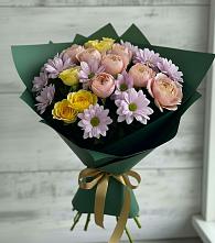 Букет цветов из:  Хризантемы и Розы в Потьме