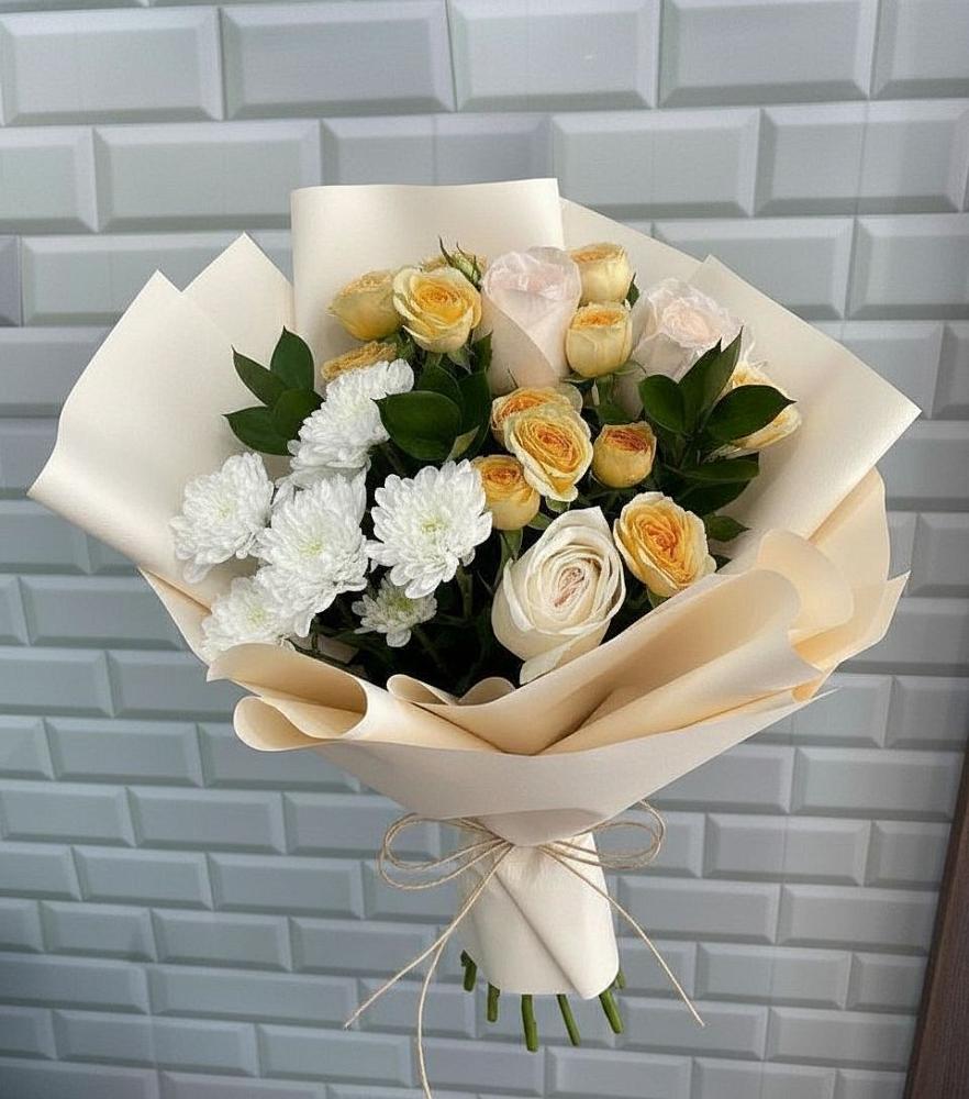 Букет цветов из: Розы и Хризантемы в Потьме