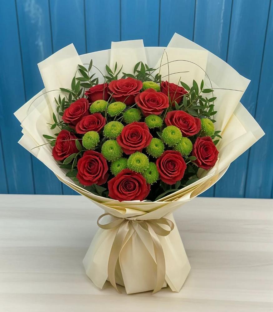 Букет цветов из: Розы и Хризантемы в Потьме